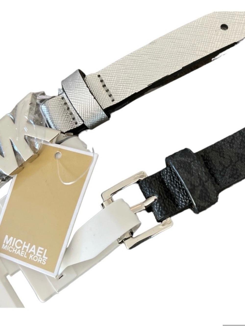 Michael Kors Reversible Silver and Black Women’s Belts